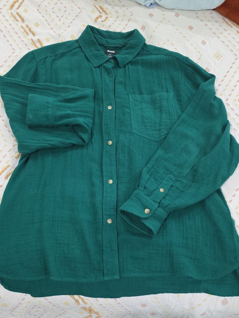 Roots 100% Cotton Button-Down Shirt
